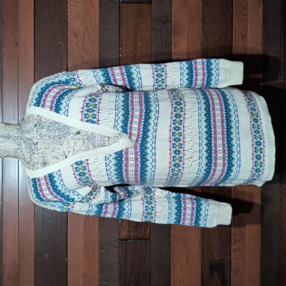Vintage Baxter& Wells Multicolor V-Neck Women's Sweater